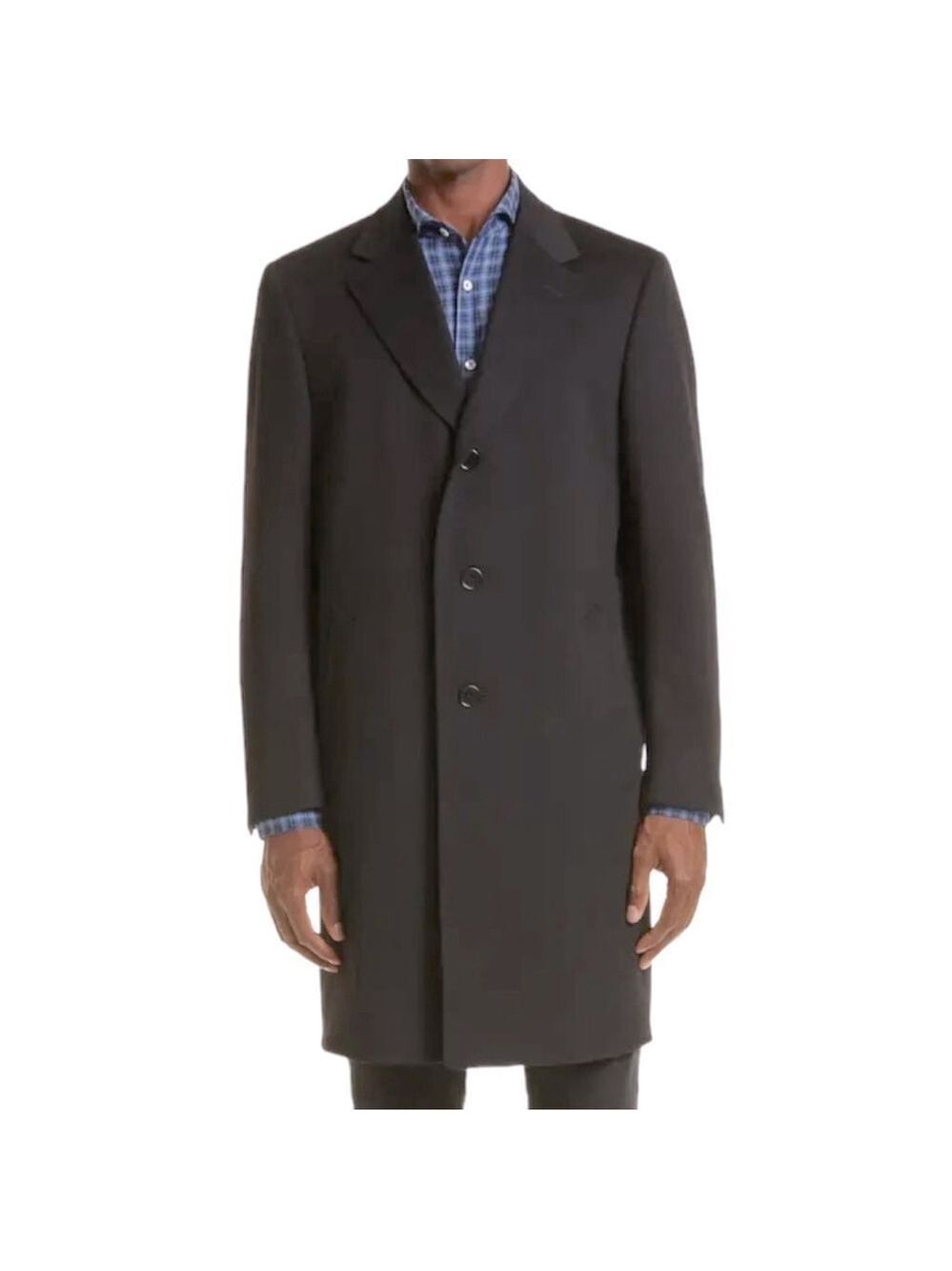 * Oscar de la Renta Cashmere Wool Blend Charcoal Long Coat Size 46R (4XL)